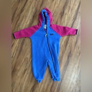 Vintage LL Bean Fleece Snowsuit Onesie Baby Size 18 Mon